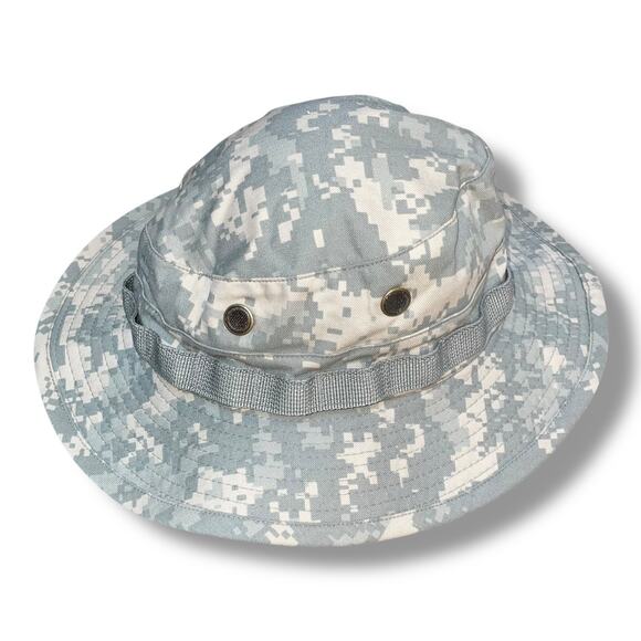 Ready One Industries Boonie Hat Mens Sz 7 Tactical Camo Military Sun Chin Strap - Picture 4 of 10